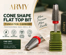 Army Broca Cônica Topo Reto Tungstênio