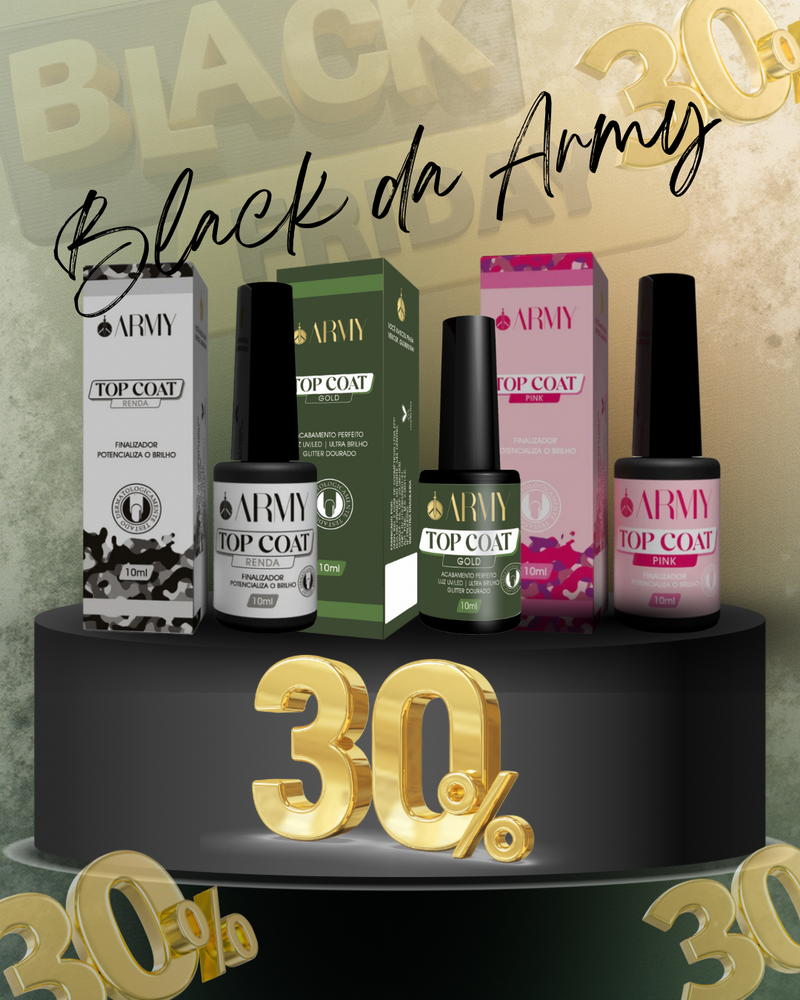 kit 3 Top Coat - Renda, Gold e Pink