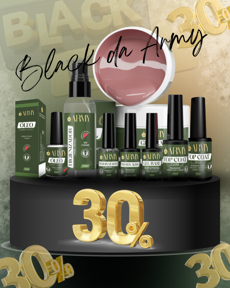 Kit Iniciante Completo + Top Coat Gold + Óleo Hidratante